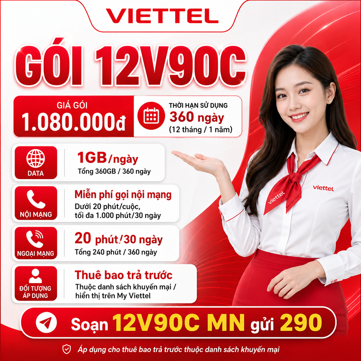 Phân tích ưu đãi gọi nội mạng dưới 20 phút của gói Viettel 12V90C