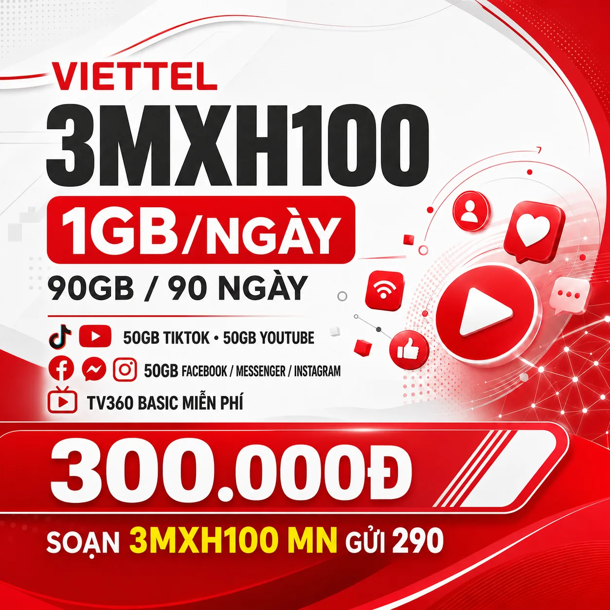 Ảnh thông tin gói 3MXH100