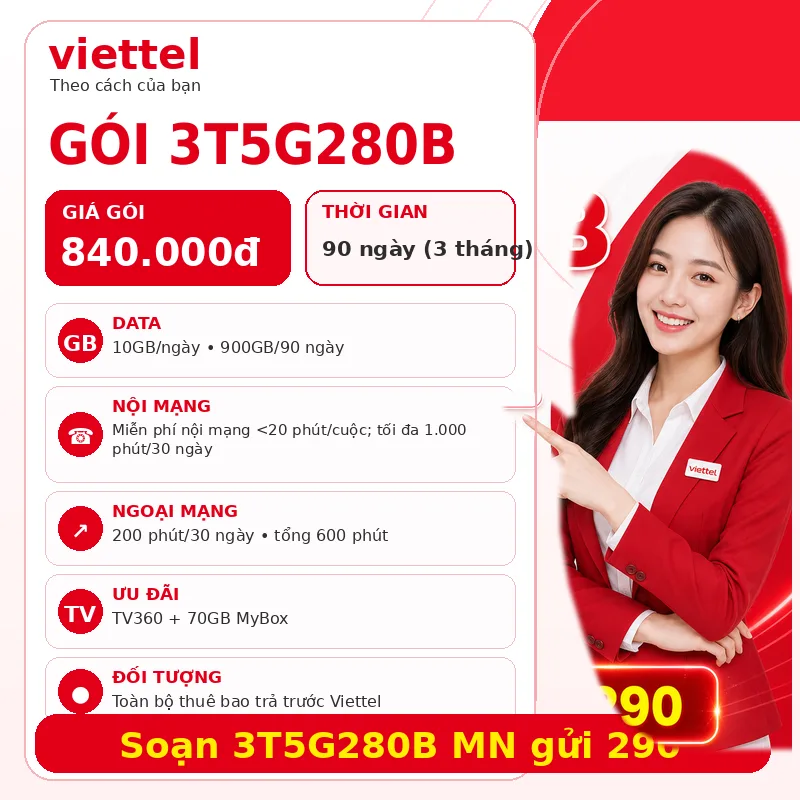 Ảnh thông tin gói 3T5G280B
