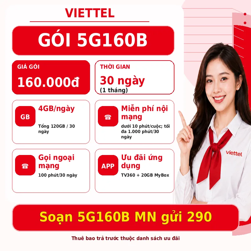 Ảnh thông tin gói 5G160B