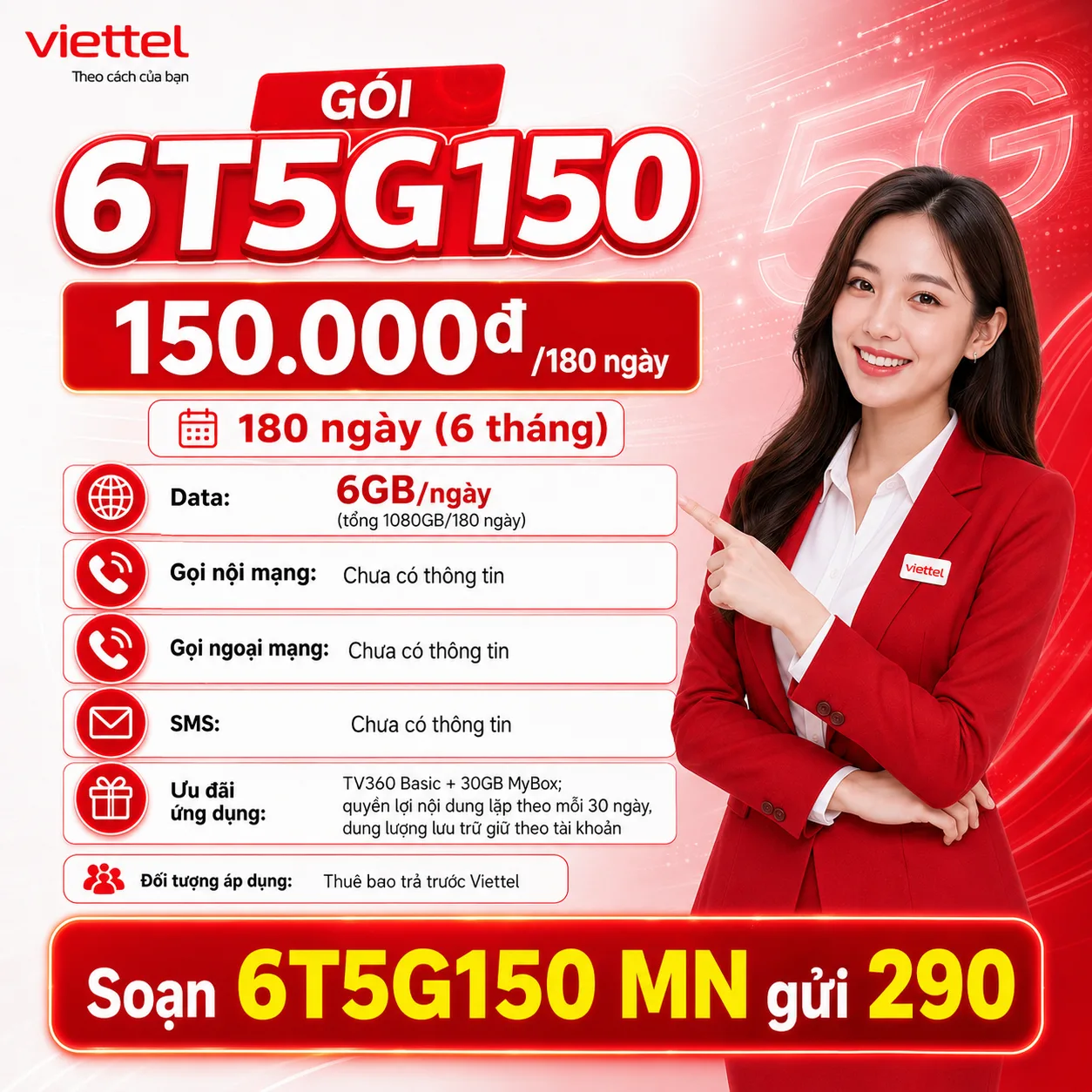 Ảnh thông tin gói 6T5G150