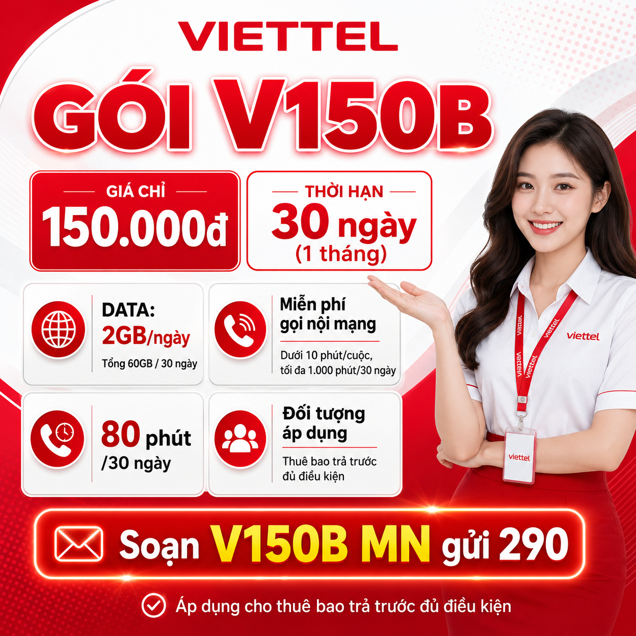Hướng dẫn tối ưu gọi thoại nội mạng trong gói Viettel 6V120B 6 tháng