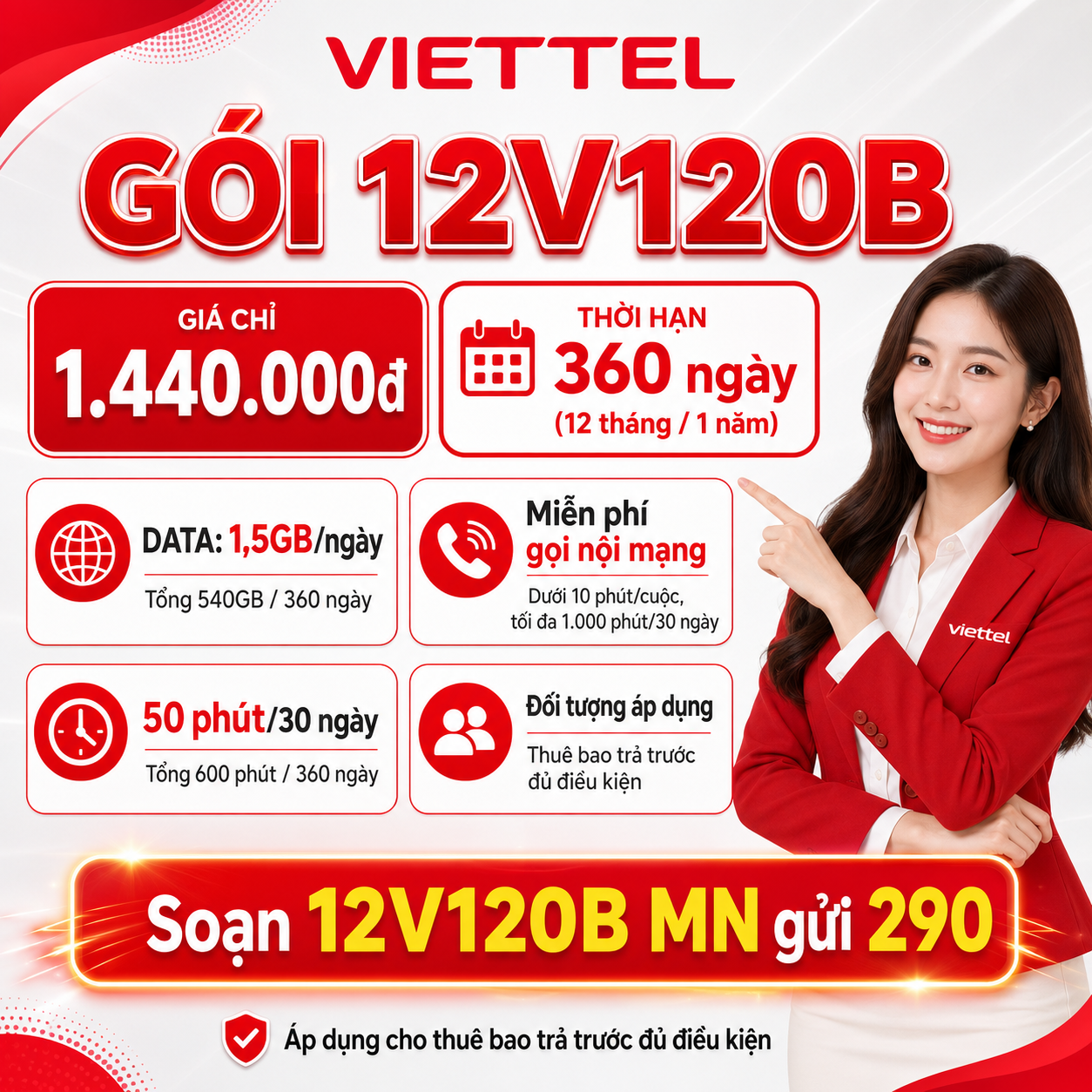 Phân tích chi phí gọi thoại nội mạng với gói Viettel 6V90B chu kỳ 6 tháng