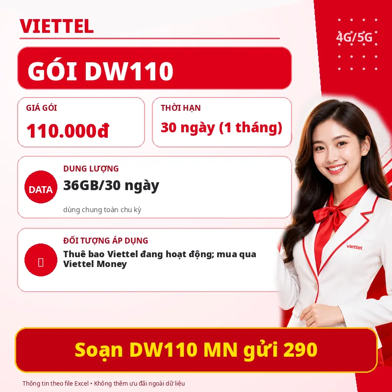 Ảnh thông tin gói DW110