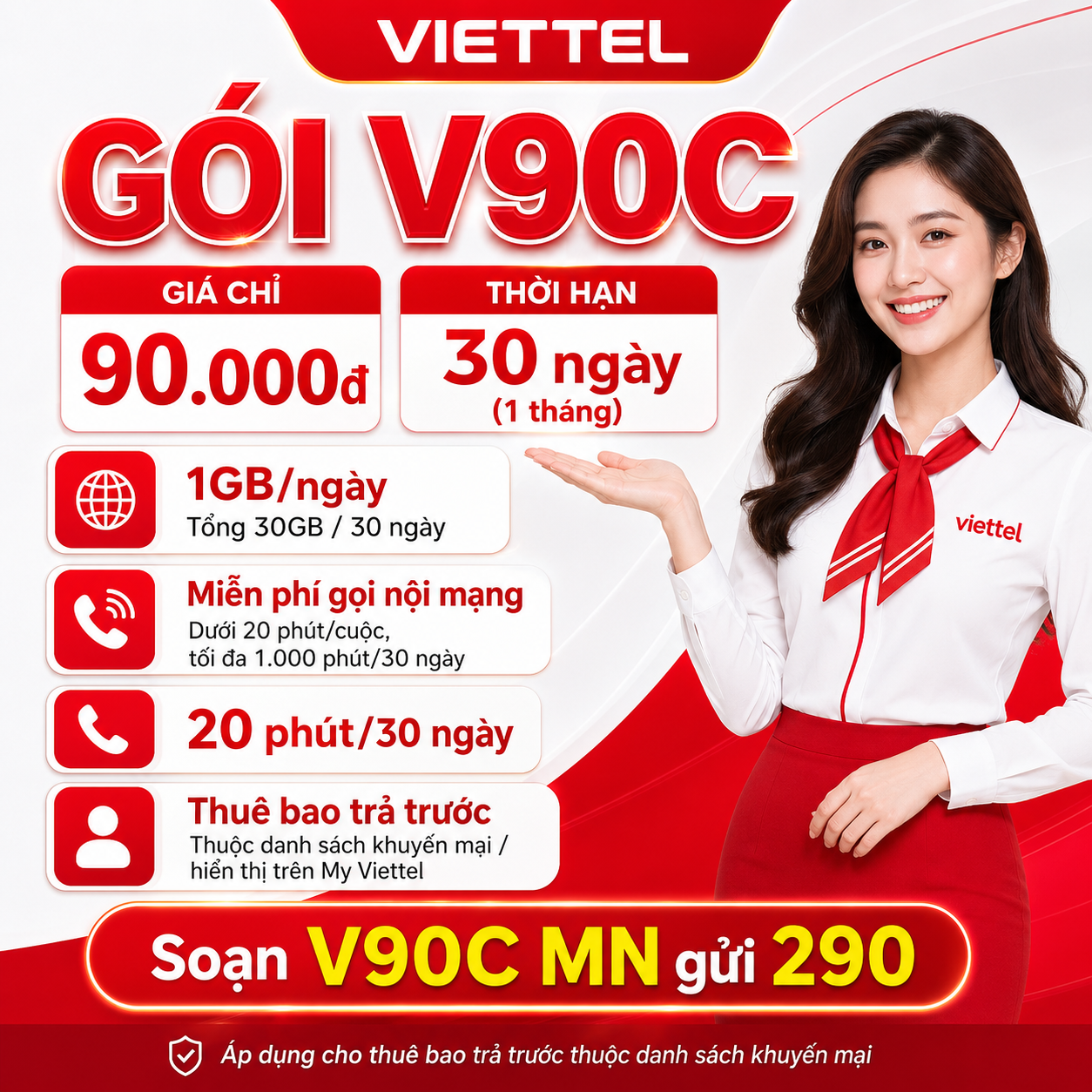 Hướng dẫn tối ưu sử dụng 1GB data mỗi ngày với gói Viettel V90C